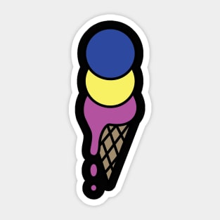 Ice Cream Discolored Sticker